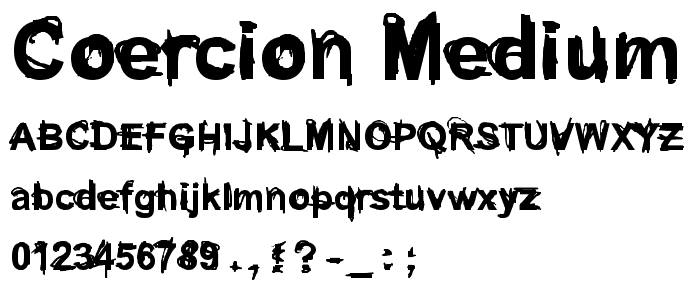 Coercion Medium font